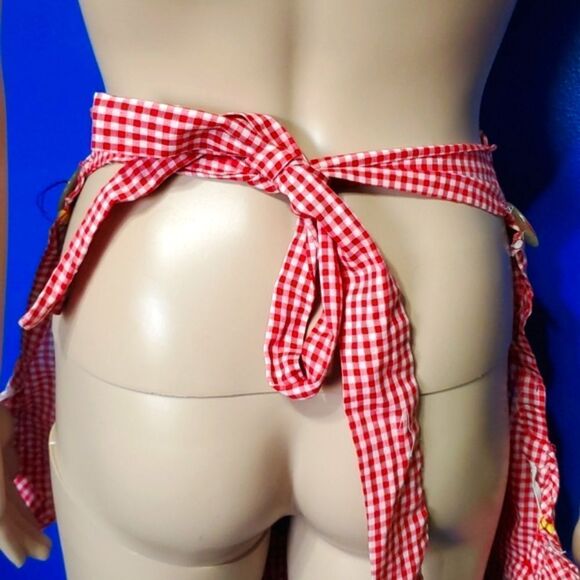 Vintage Gingham Plaid Apron - Picture 5 of 5